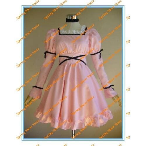 Free Shipping Future Diary Mirai Nikki Heroine Uryuu Minene Anime Cosplay Custom Made Pink Dress Lolita Style