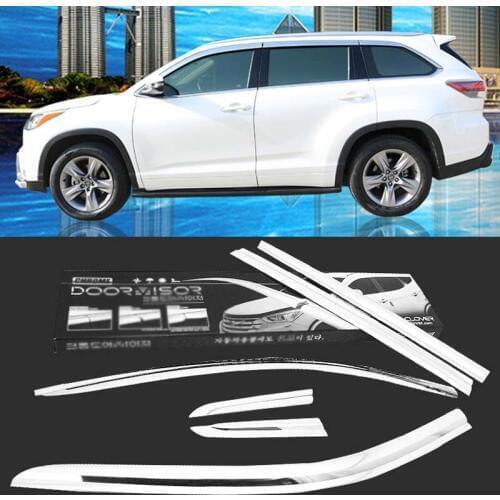 1 Set Brand New Chrome Side Vent Sun Shade Window Visors Rain Guard Deflectors For Nissan X-trail 2014-2017