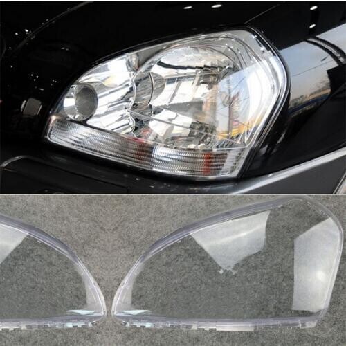 MAYITR 1 Pair Car Headlight Headlamp Clear Lens Shell Cover Left & Right For HYUNDAI TUCSON 2005 2006 2007 2008 2009