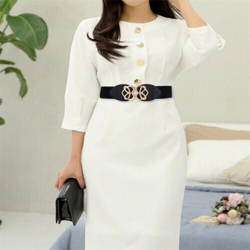 Fashion Wild Trend Ladies Girdle Large Rhinestones Pierced Engraved Double Love Belt Buckle Dress Down Jacket Womens Belt