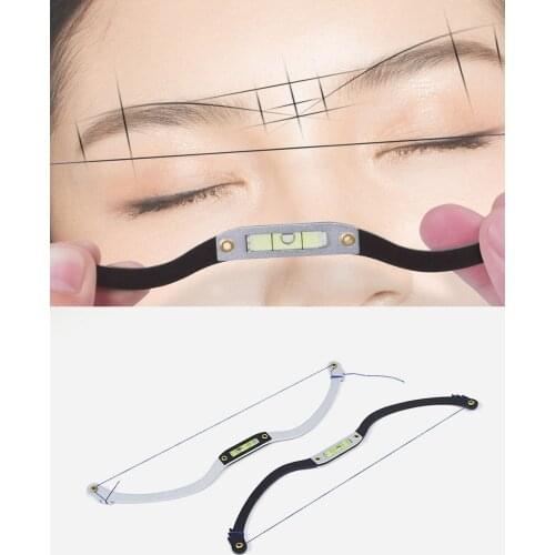 Eyebrow Thread Makeup For Eyebrow Microblading Permannet Bow and Arrow Line Ruler Measuring Brow String Pre Inked Tattoo Machine