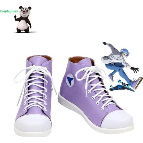 CosplayLove SK8 the Infinity SK∞ Langa Purple Cosplay Shoes Newest Custom Made Long Boots For Girl Boy