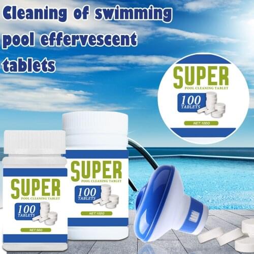 Water Purifier Swimming Pond Cleaner Multi Functional Stain Cleaner Swimming Pool Effervescent Cleaning Tablets #P2