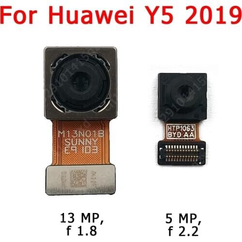Original Front and Rear Back Camera For Huawei Y5 2019 Main Facing Camera Module Flex Cable Replacement Spare Parts
