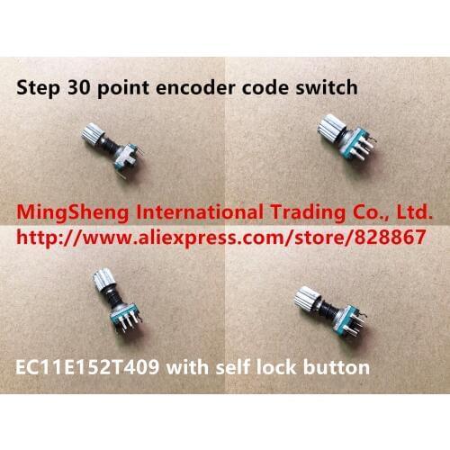Original new 100% step 30 point encoder code switch EC11E152T409 with self lock button