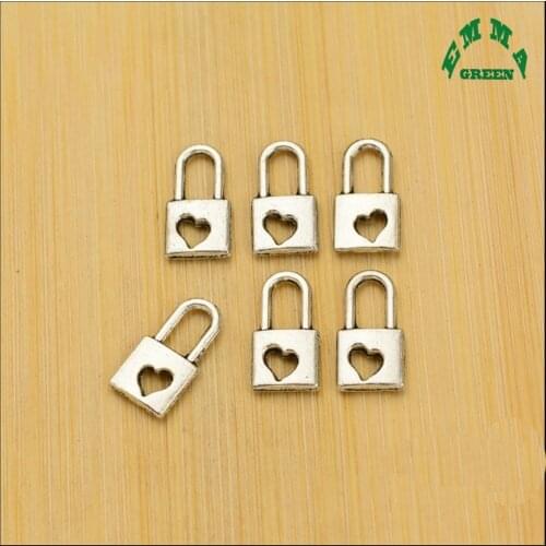 Lock Charms Various Tibetan Silver Plated Key Lock Love Charms Pendants Fit Original European Jewelry Making DIY Handmade