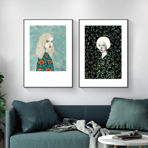 Nordic Art Minimalist Beauty Girls Posters And Prints Figure Woman Wall Art Canvas Paintings Pictures for Girls Room Home Decor