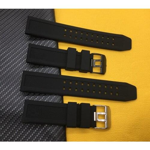 Luxury Brand 23mm rubber band watchband watch strap Silicone black color for luminox watch belt Men Sport Diving strap with Logo