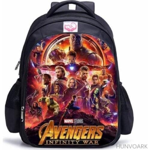 Avengers Infinity War Backpack Thanos Black Panther Printing Cartoon Children School Bags Boys Teenage Capacity Girls Mochilas