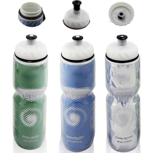 710ML Bicycle Water Bottle Outdoor Dual Layer Thermal Keeping Sport Bottle Hot Cold Water Cycling Outdoor Hiking Water Bottle
