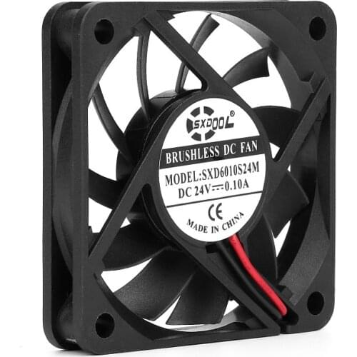 Brand new SXDOOL SXD6010S24M 60mm 60*60*10mm slim DC 24V 0.10A axial case servier inverter cooling fan 4000RPM 18.1CFM