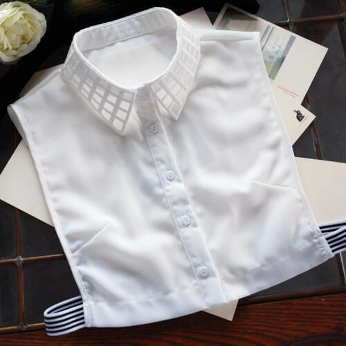 Women Shirt Sweater Fake Collar Organza Chiffon Blouse Clothes Accessories Geometric Detachable False Collar