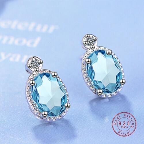 2020 New Top Quality Earrings Women Romantic Real Silver Color Pure Crystal Cubic Zircon CZ For Woman Girl Jewelry Crystal Gifts