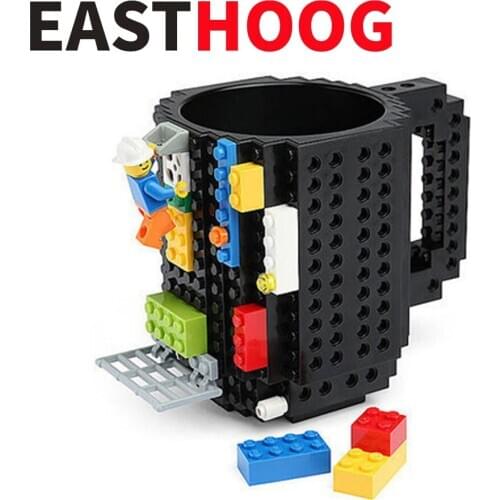 1Pc 350ml Milk Coffee Water Mug Build-on Brick Mug DIY Building Blocks Cup DIY Block Puzzle Mug Drinkware Drinking Mug 10 Colors