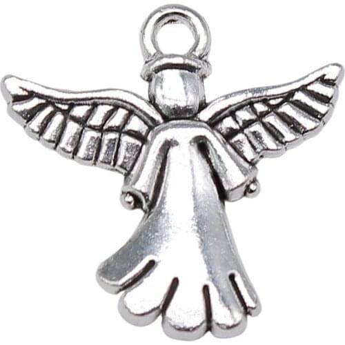 WYSIWYG 10pcs 20x20mm Guardian Angel Pendants Angel Charm Guardian Angel Pendants DIY For Jewelry Making