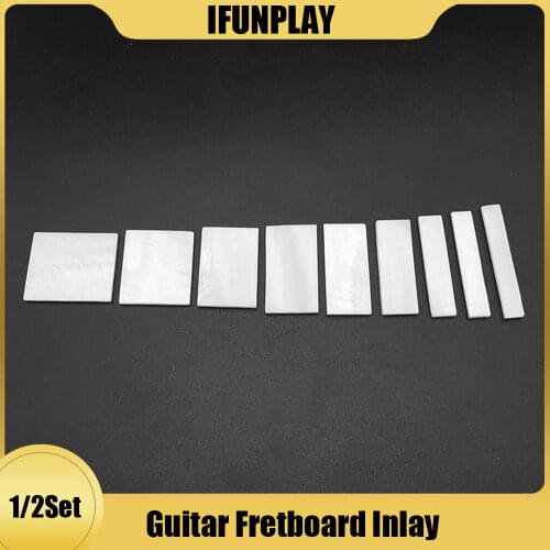 9pcs/Pack Natural White Shell Guitar Block Guitar Fretboard Fingerboard Fret Inlay Markers Luthier Tool for Guitar Decorations