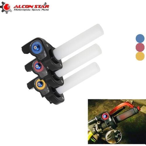 Alconstar- 3 color Grips Settle Twist Throttle Clamp Plastic Aluminum With Throttle Cable For Motorcycle Pit Dirt Bike Motocross