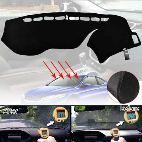 Anti-Glare Dashboad Cover For Honda Accord 2013 to 2017 Left Drive Anti-Slip Mat Protective Dashboard Pad Sunshade Accessories