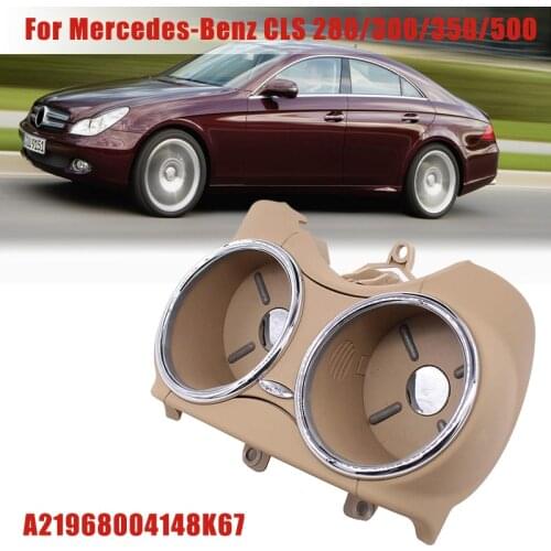 Car Cup Holder Dual Cup Drinks Bracket for Mercedes-Benz CLS 280/300/320/350/500/550 #21968004148K67 A2196800414 Car Organizer