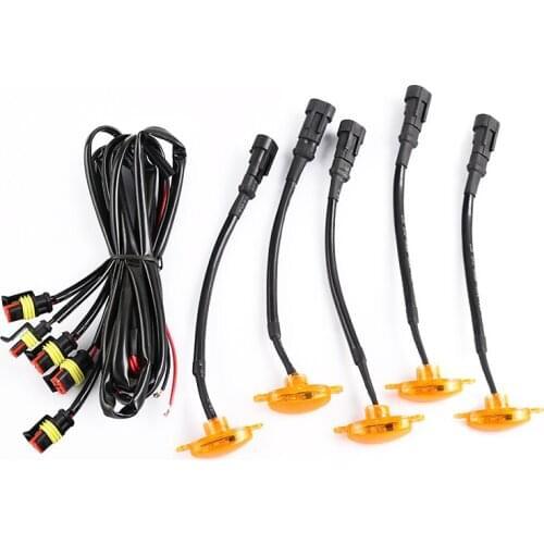 Car Amber Front Grille LED Light Lamp ABS Fit For Toyota Tundra 2014 2015 2016 2017 2018 2019 2020 Accessories