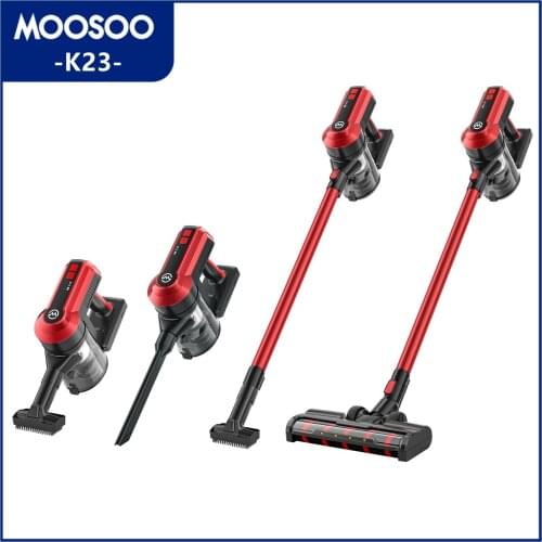 MOOSOO K23 Cordless Vacuum 4-in-1 Stick Vacuum Cleaner with 3 Suction Modes for Carpet Hard Floors Pet Handheld vaccum cleaner