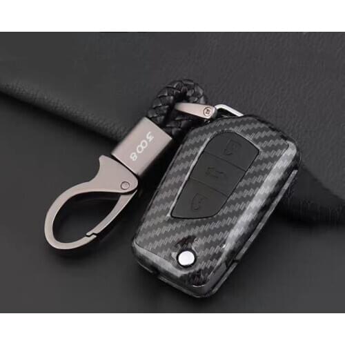 With Logo Key Ring Car Styling Leather and Metal Car Emblem Key Ring Keychain for GT Line for Peugeot GT RCZ 308 508 3008 5008