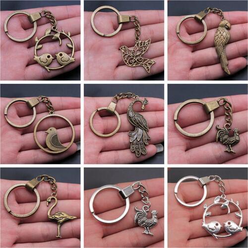 1 Piece Keychain Bird Peacock key-rings fashion hot sale key chain ring accessories key-rings key-rings