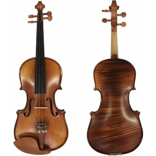 Kinglos Full Size 4/4 3/4 1/2 1/4 1/8 Solid Wood Advanced Violin Kit Jujube Fittings with Shoulder Rest Bow Rosin