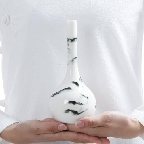 Chinese Ceramic Vase Home Decorations Hydroponic Flower Arrangement Dried Flowers and Flowerpot Creative Tea Ceremony Decoration