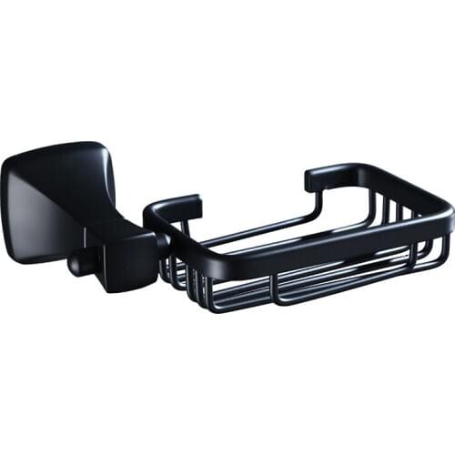 Space Aluminum Black Soap Dish Wall Mounted Bathroom Accessories Product Soap Dish Holder Storage Shelf Bathroom Home Supplies