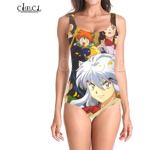 CLOOCL Japanese Anime Inuyasha One-Piece 3D print Women Sleeveless Sexy Swimwear Summer Girls Ladies Beach Swimsuits