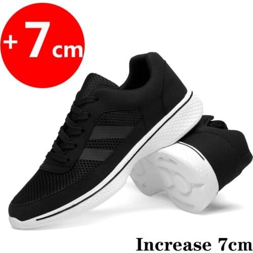 Men Sneakers Height Increase Shoes Heightening Shoes Elevator Shoes for Men Height Increase Insole 7CM Shoes Tall Man