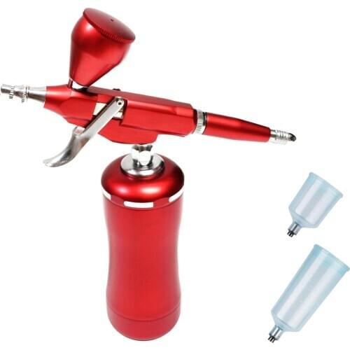 Rechageable Mini Compressor Air Brush Painting Spray Hose Art Kit