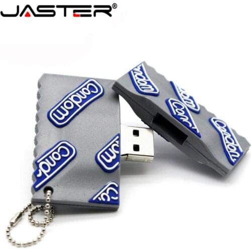 JASTER 2018 Hot fashion Creative Cartoon condom %100 Real capacity USB 2.0 4GB 8GB 16GB 32GB 64GB gift USB Flash Memory Stick