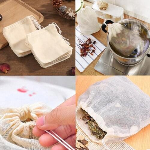 20pcs/100PCS Empty Tea Bags With String Teaware Filter For Herb Loose Tea Soup Flavoring Cooking Teabags Kitchen Accessaries