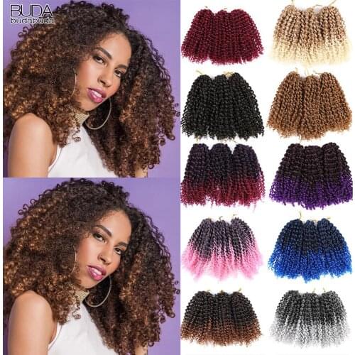 Marley Bob Synthetic Crochet Braiding Hair Extensions For African Braids Short Curly Ombre Pink Red Color Braid Hair For Women