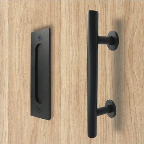 Modern minimalist high-grade stainless steel cabinet handle door handle black sliding door round dark handle ZP7111058