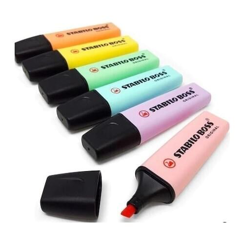 Stabilo Boss Pastel Highlighter Pen 6 Color Highlighter Pen Package