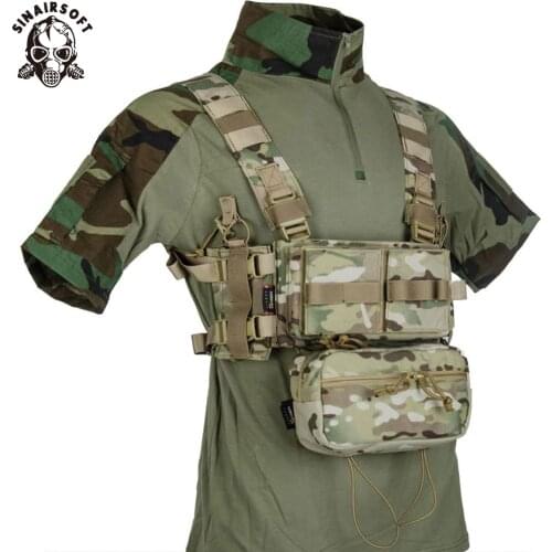 Tactical MK3 Chest Rig Micro Chassis SACK Pouch H Harness 5.56 7.62 M4 AK Magazine Insert Airsoft Paintball Hunting Vest Nylon