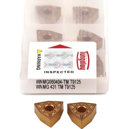 WNMG060404 TM T9125 External Turning Tool WNMG060408 TM T9125 Wearable Carbide Cutting Insert CVD Coated CNC Lathe Turning Tool