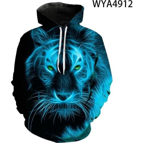 New Hoodies Tiger 3D Printed Men Women Children Streetwear Pullover Long Sleeve Sweatshirts Boy Girl Kids Cool Fashion Jacket