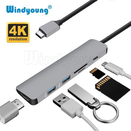 USB C Hub USB-C to HDMI Micro SD/TF Card Reader USB 3.0 Converter Adapter for MacBook Samsung S9/S8 Huawei P20 Pro USB 3.0 Hub