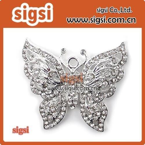 High Quality Rhinestone Crystal Butterfly Pendant