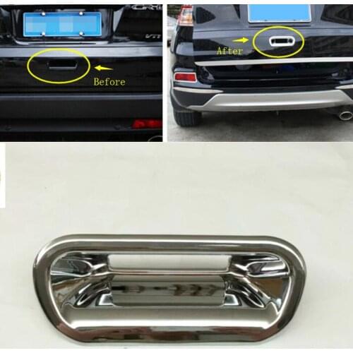 Yimaautotrims Accessories ABS Chrome Trunk Rear Door Handle Bowl Cover Trim For Honda CRV CR-V 2013 - 2016