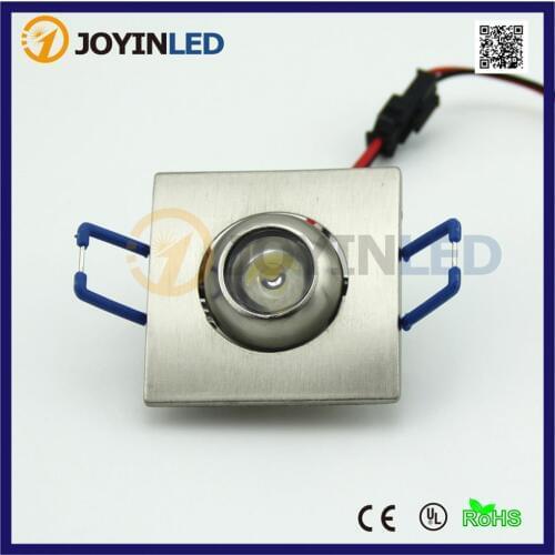 Factory 1W LED Down Lights CE&RoHS AC85-265v Warm/Cool White Recessed Ceiling Led Spot Lights Satin Nickel Color For Home
