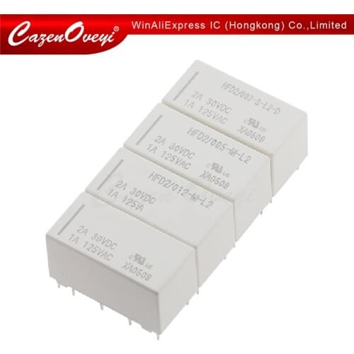 1pcs/lot Relay HFD2-012-S-L2-D HFD2/012-S-L2-D HFD2-012-M-L2 HFD2/012-M-L2 Double coil magnetic latching relay 1A 10 pin 125VAC