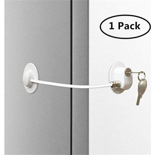 1 pc Security Freezer Lock with 2 Keys Fridge Refrigerator Door Lock Child Proof Safety Winodw Lock Drawer Door Toilet Lock