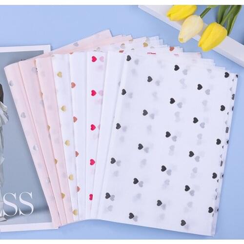 28pcs/ Bag Love Printed 50*70cm Tissue Paper Flower Clothing Shirt Shoes Gift Packaging Craft Paper Roll Wine Wrapping Papers