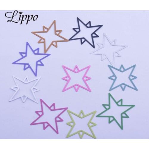 50pcs AB6126 25mm Filigree Irregular Shape Charms Connector