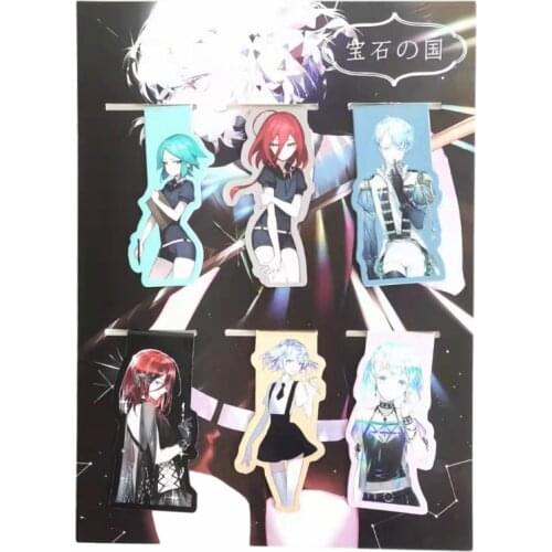 6pcs Houseki no Kuni Anime Magnetic Bookmark Cartoon Magnet Bookmark Child Student Kawaii Gift Bookmarks Office Stationery